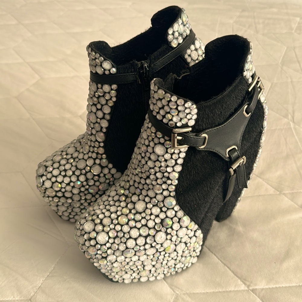 Rhinestone Ankle Boots